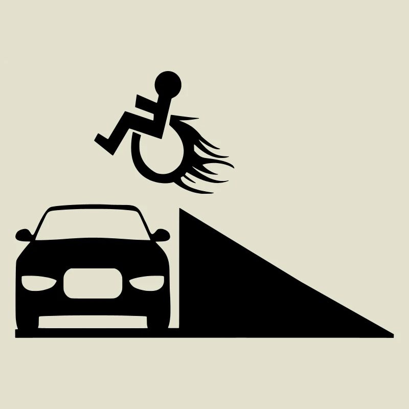 Rollstuhlfahrer springt über eine Rampe #