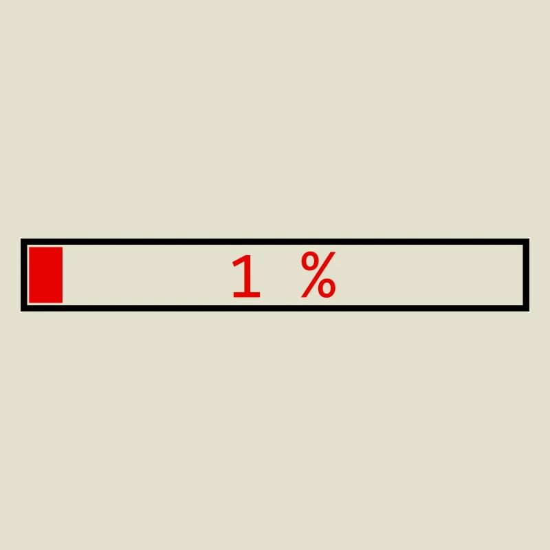 Loading Bar Red 1% outline Black