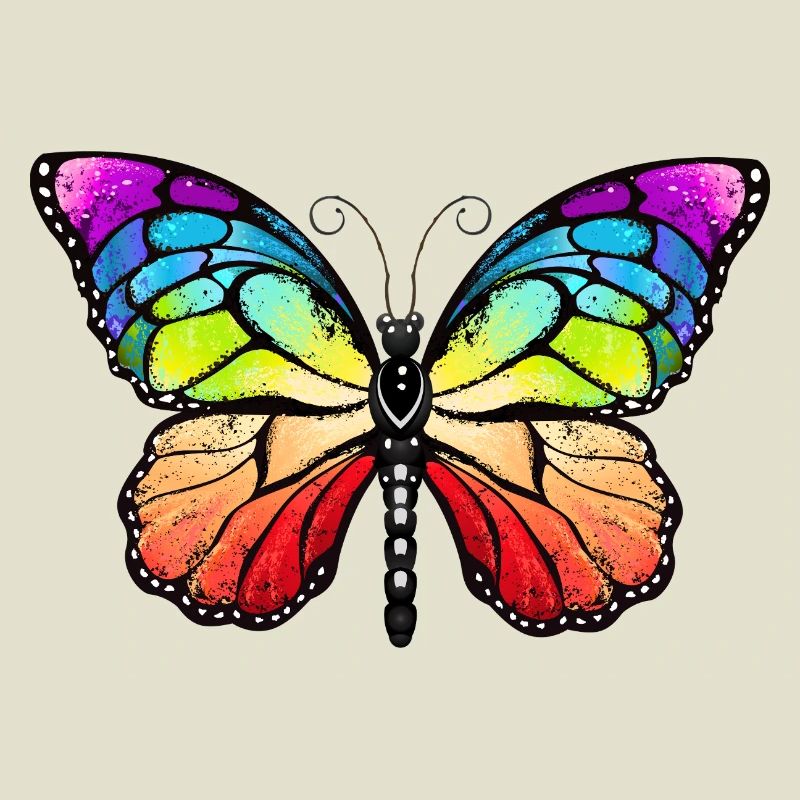 Rainbow pride butterfly