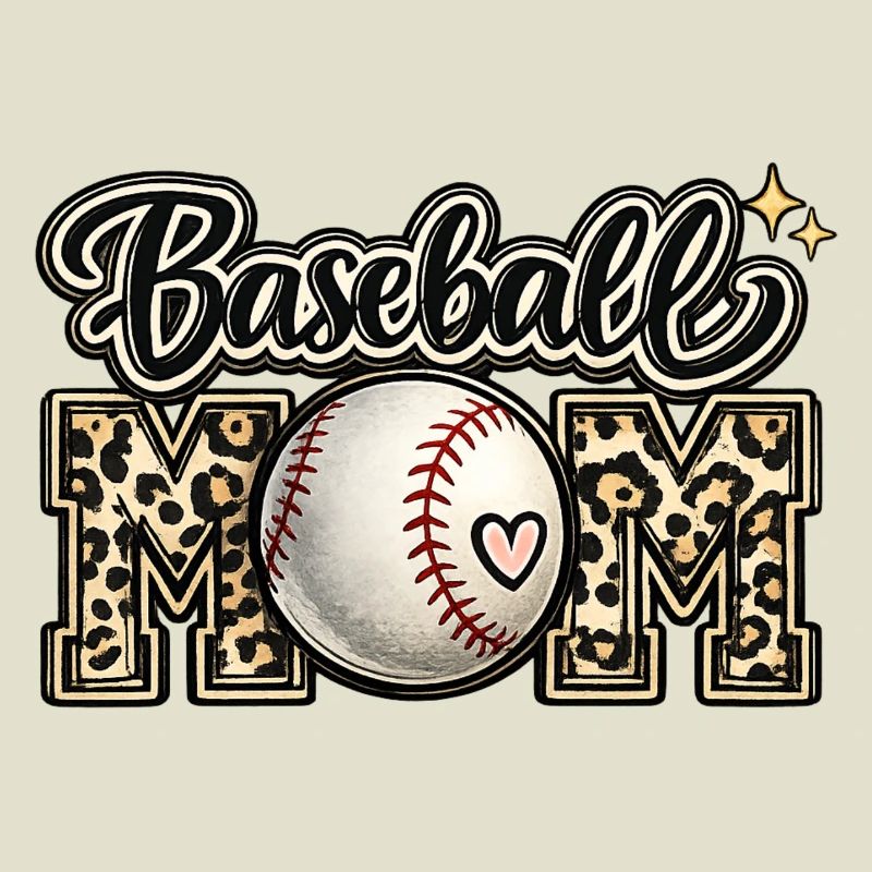 Baseball-Mama-Leopard-Hemd-Geschenk zum Muttertag