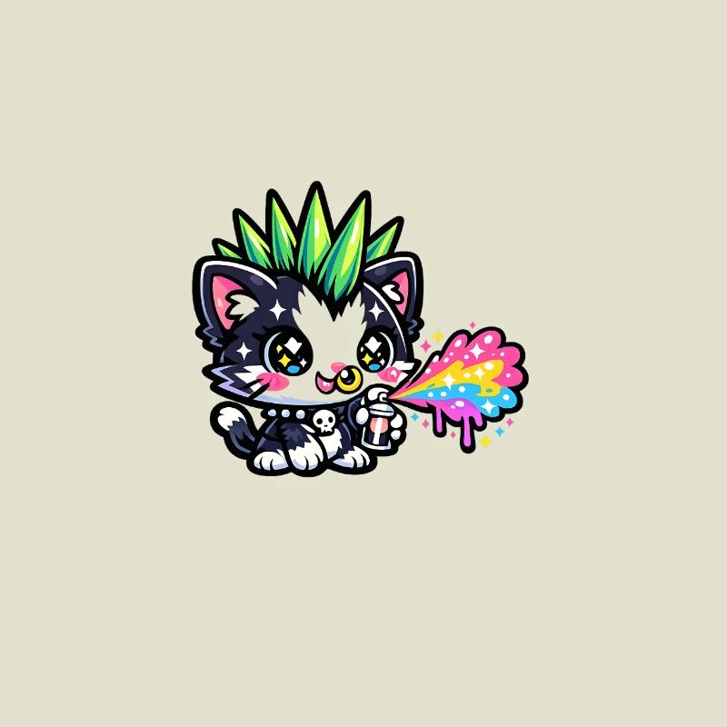 Punk Kitten Neon Spray Paints