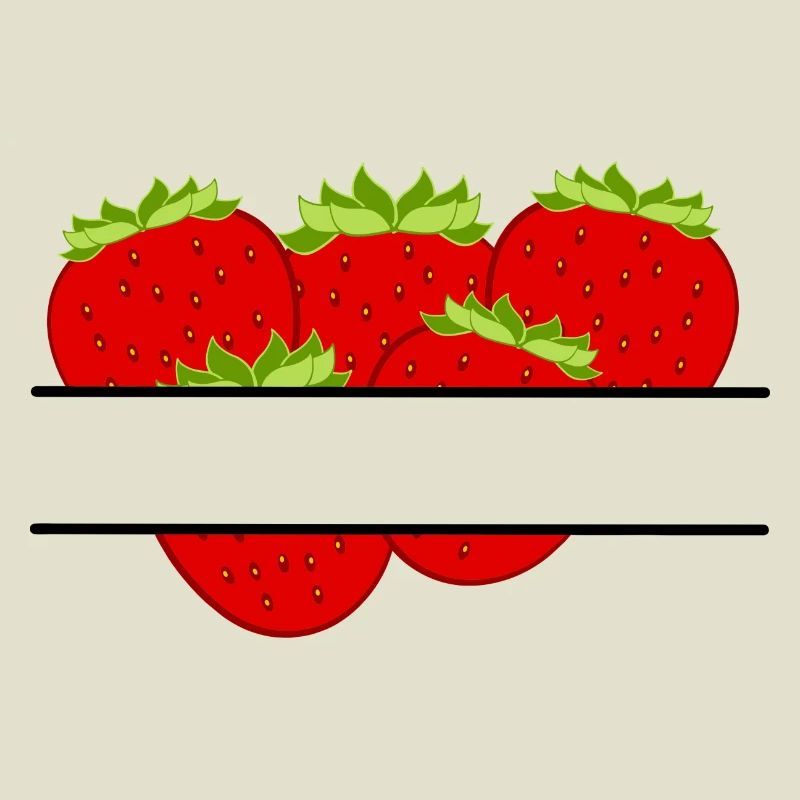 Erdbeeren im Banner mit roten Erdbeeren