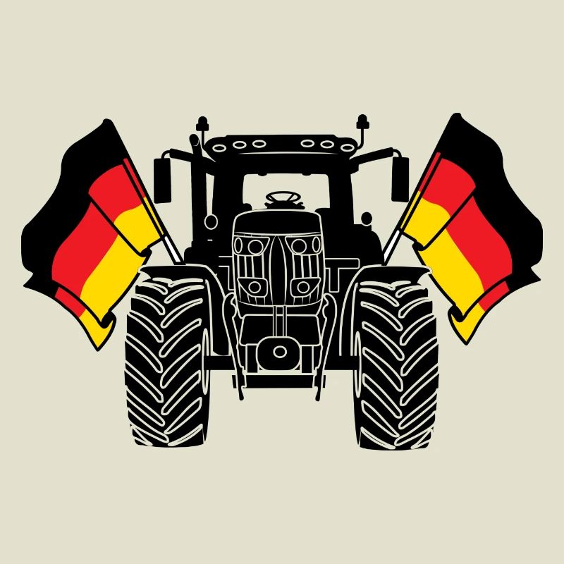 Tractor two flags Germany