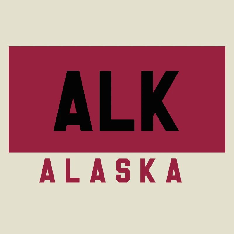 Alaska Typography in Ruby Color