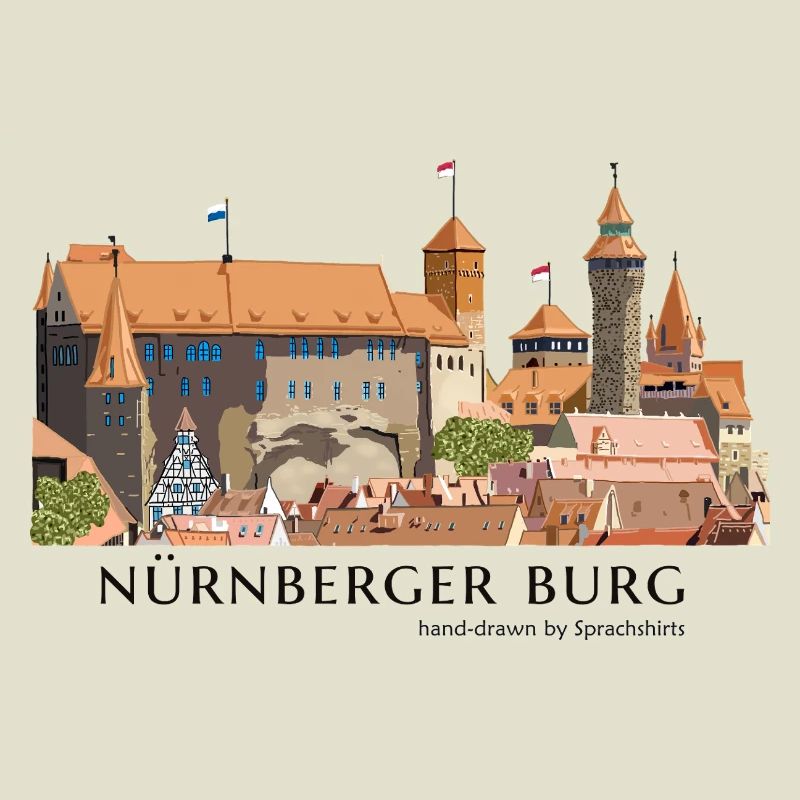 Illustration du château de Nuremberg Dessin à la main