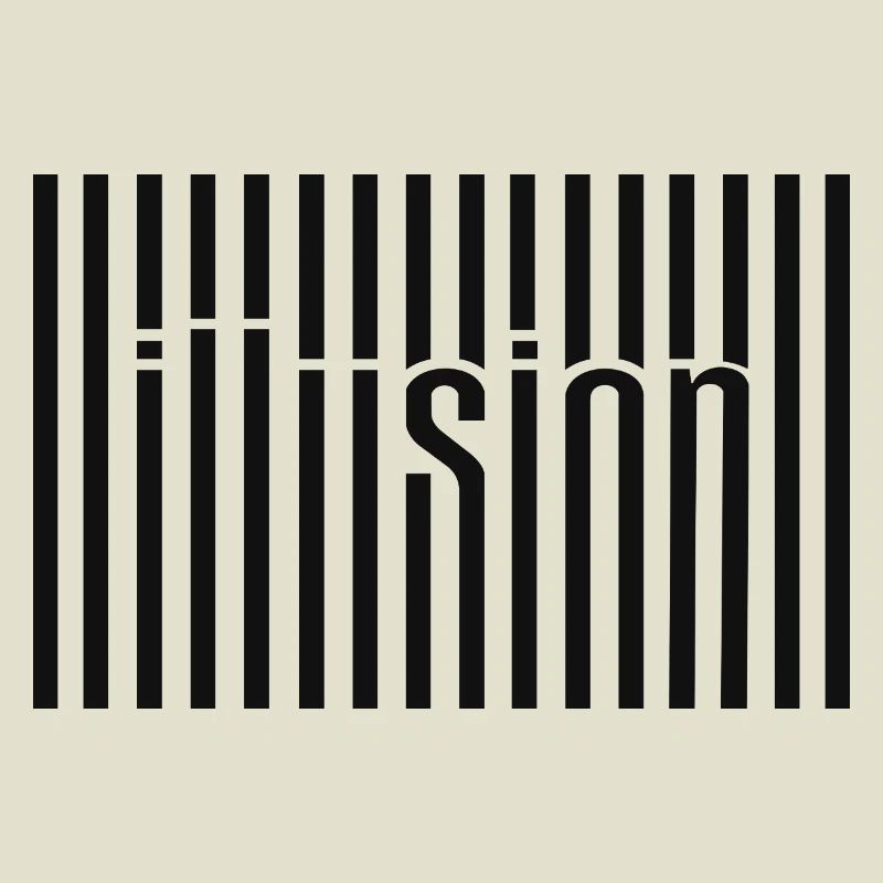 Illusion Barcode Textkunst