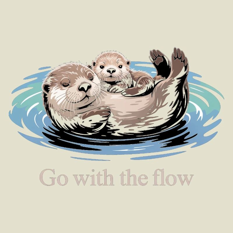 Otter-Duo geht mit dem Strom