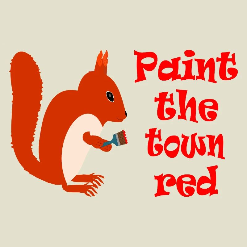 Squirrel Painter: Paint the Town Red