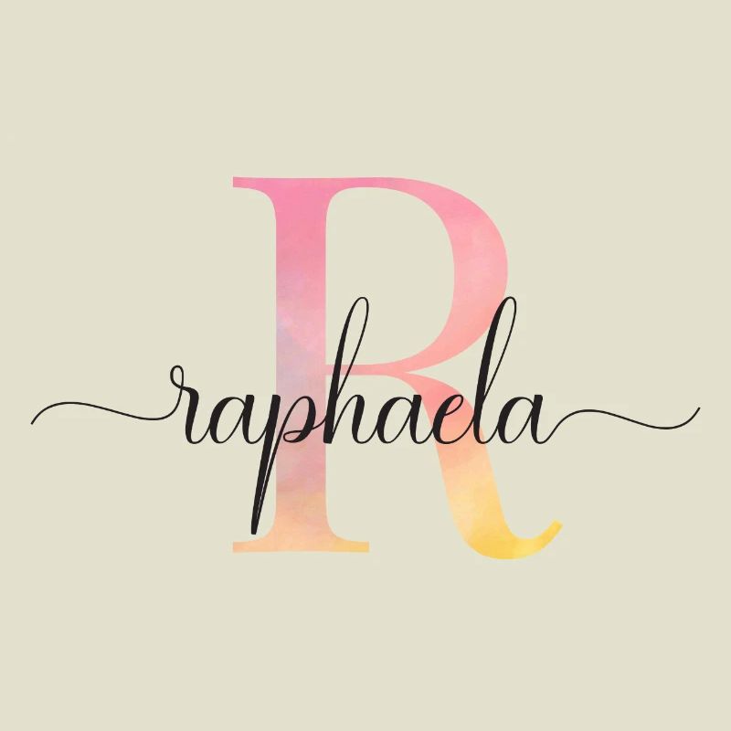 L | Monogramme | Nom | Raphaëla |Aquarelle