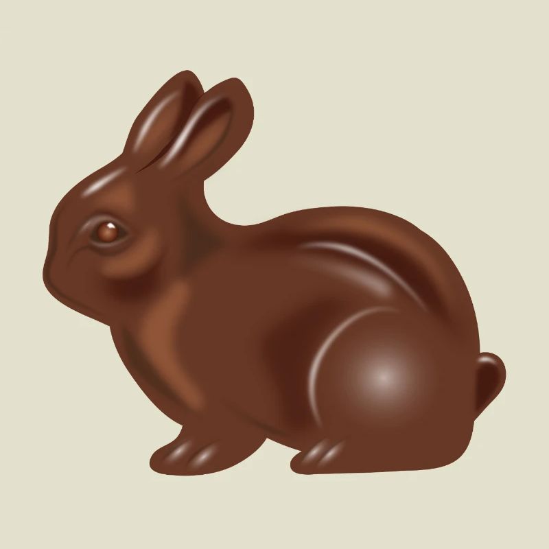 Classic chocolate Easter bunny motif