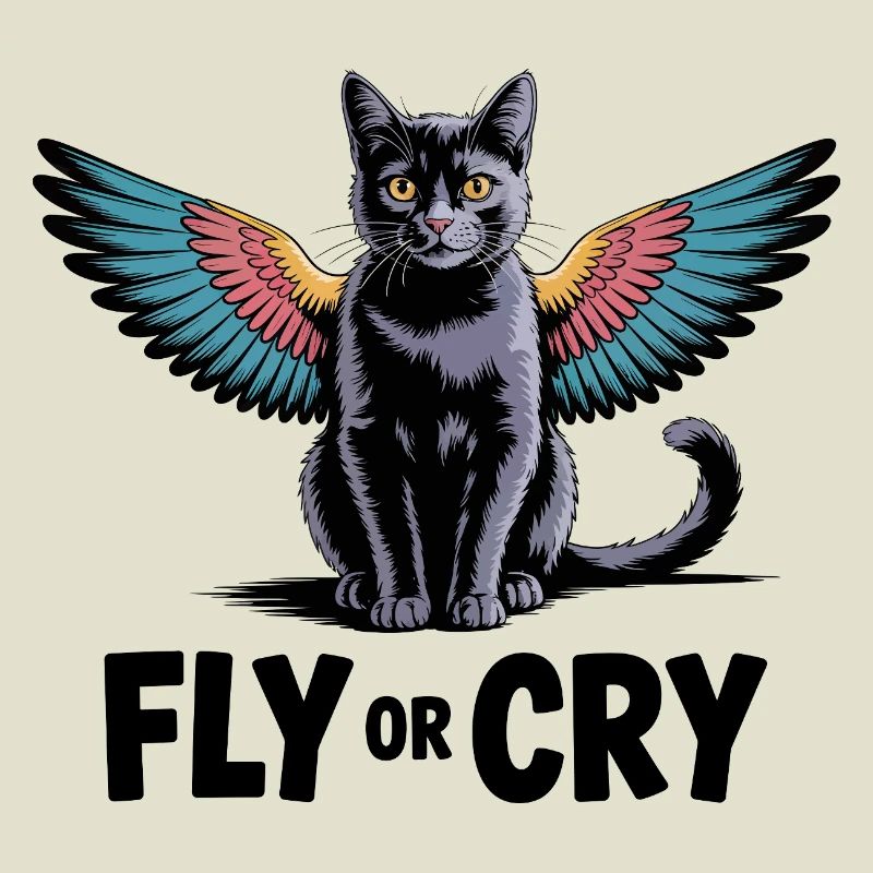 Fliege oder rufe Katze