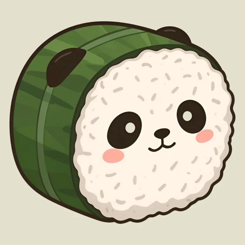 Panda Sushi - Conception culinaire d’anime mignon