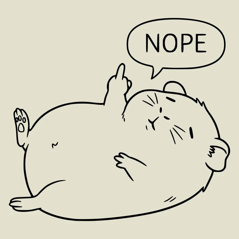 Nope Guinea Pig | Cute statement design