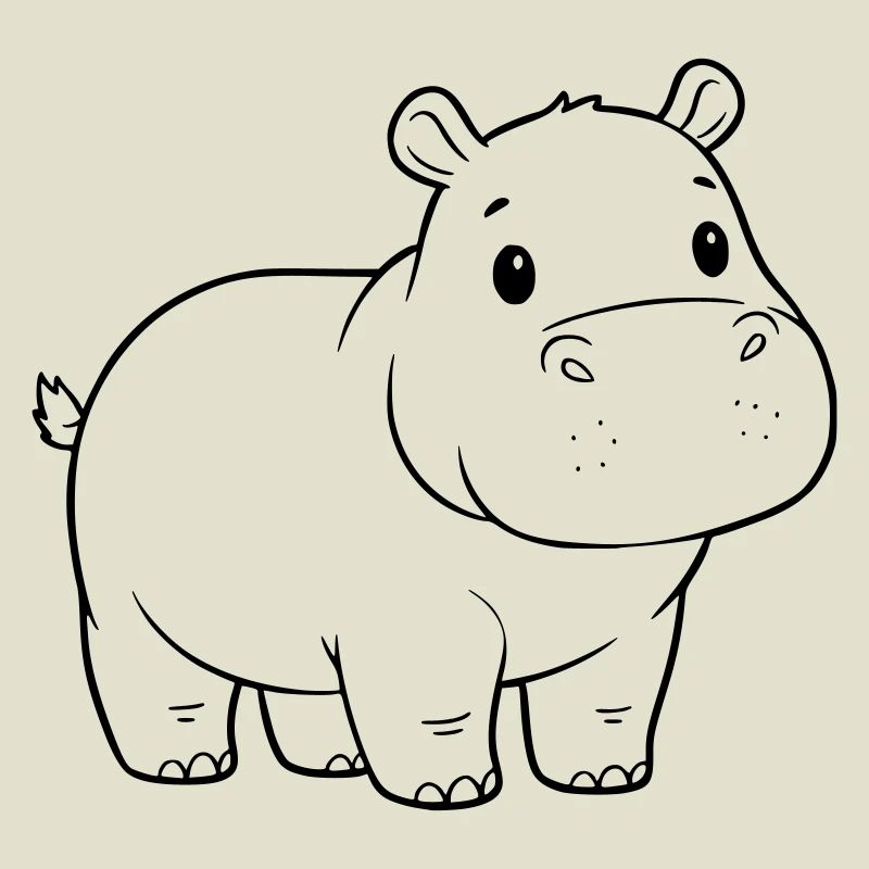 Résumé de la bande dessinée Bébé Hippopotame mignon