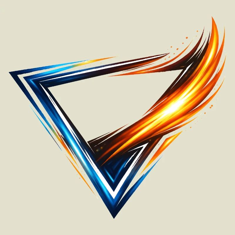 Leotard Design Triangle Blue Orange Dynamic Style