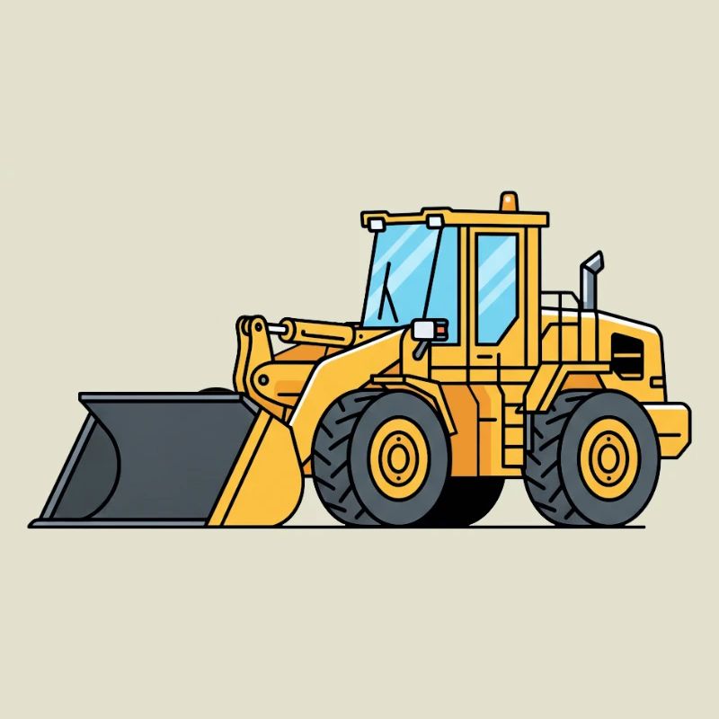 Machine de construction à chargeuse sur pneus