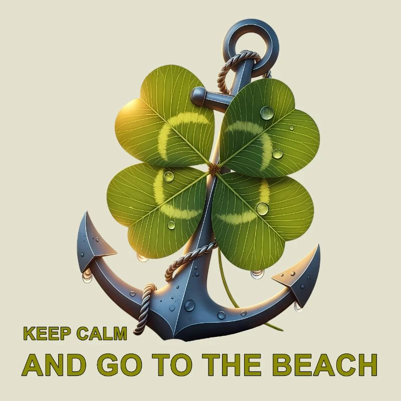 Devise de la plage Shamrock Anchor