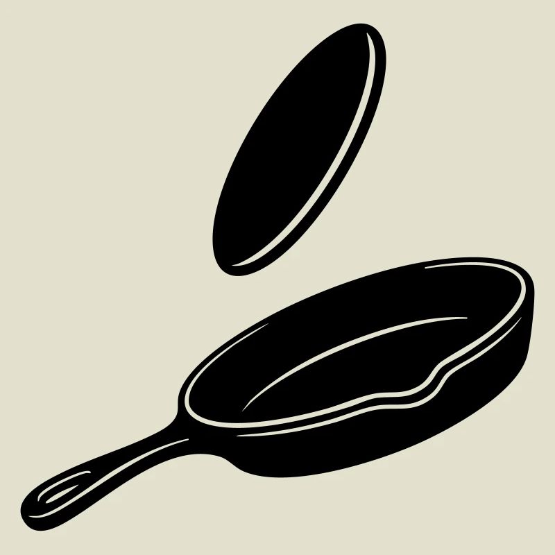 Silhouette de la poêle à bascule Pancake