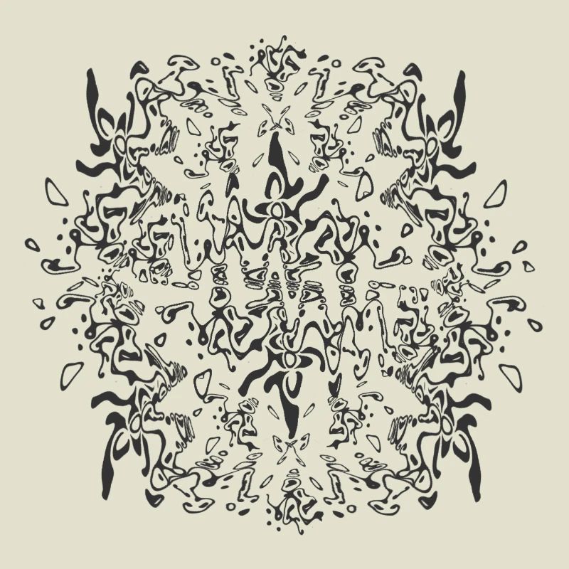 Abstract Black Mandala Pattern