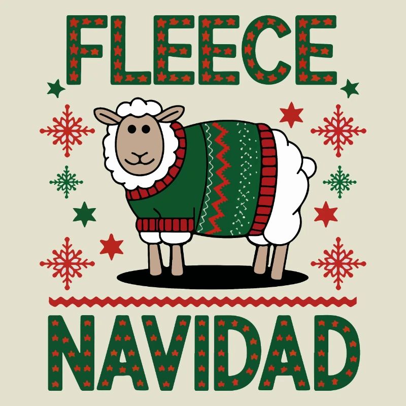 Conception de pull de Noël de mouton festif