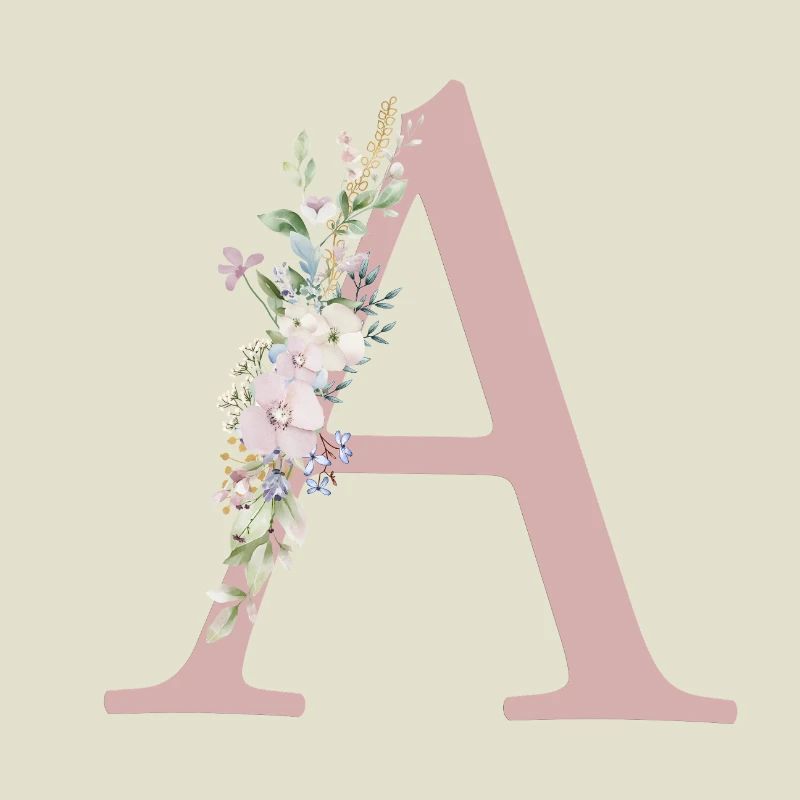 A Monogram, Floral, Personalizable