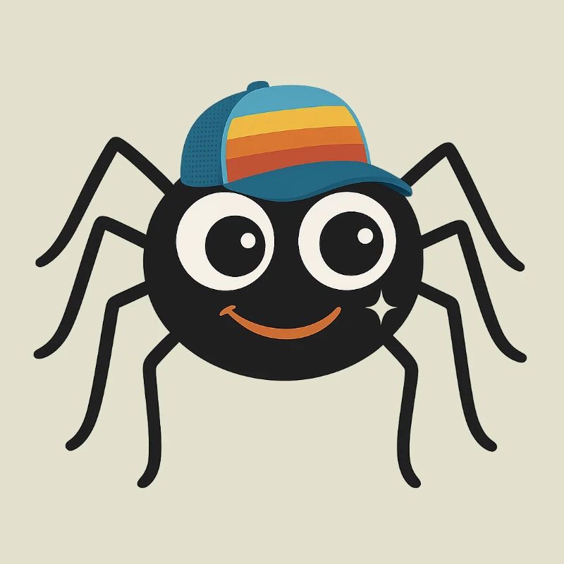 Coole Spinne mit Retro-Cappy – süß & frech