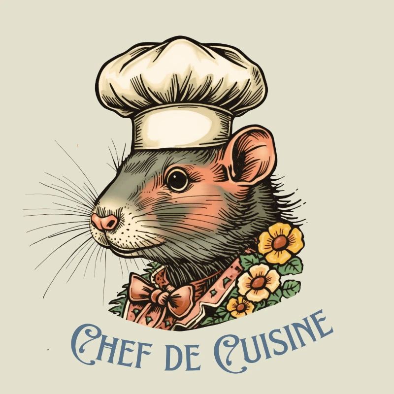 Kochende Ratte mit Chefkochhut