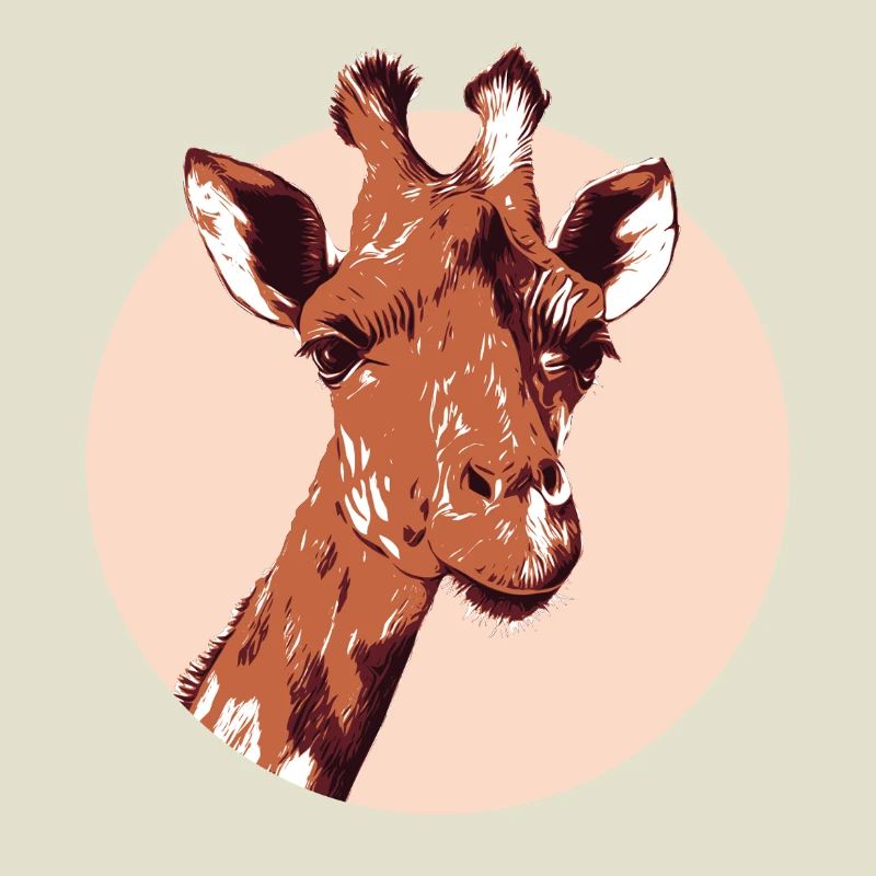 Conception illustrative moderne de girafe