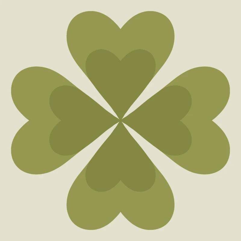 Conception de motif de trèfle à quatre feuilles