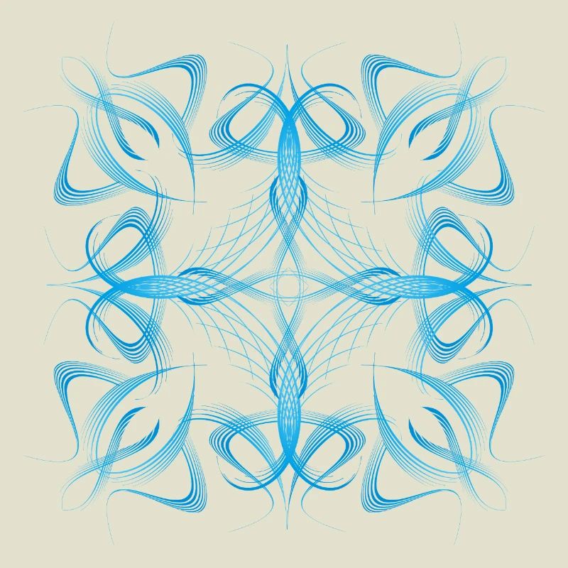 Delicate dynamic blue line pattern