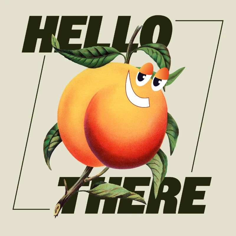 Peach Retro – Déclaration Hello There