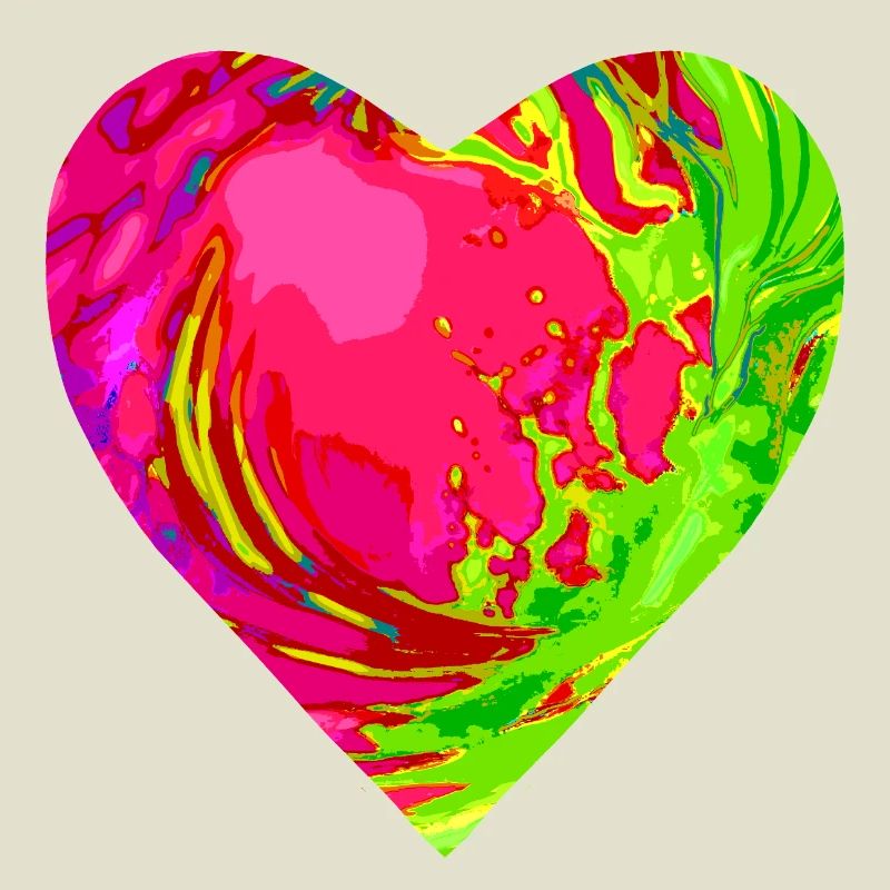 Psychedelic Heart Colors Pattern