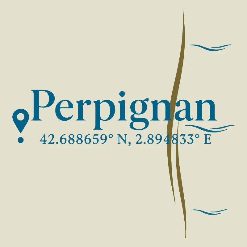 Perpignan Coastal Coordinates Emblem