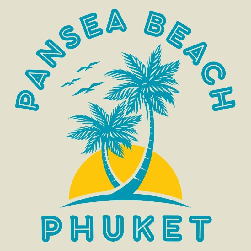 Phuket Beach Palms Sunset