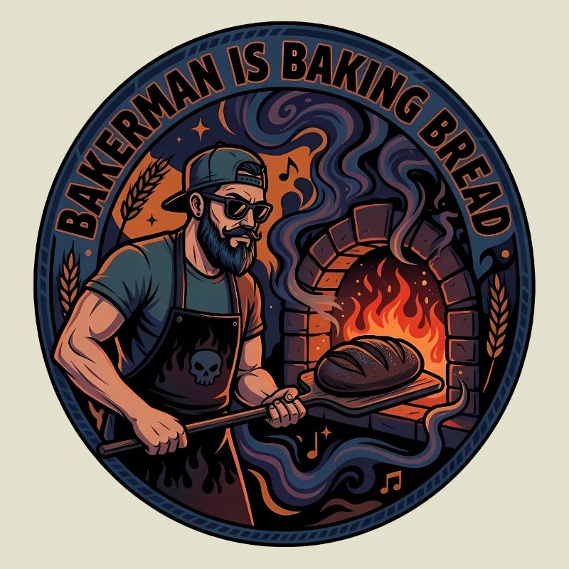 Master baker at the oven