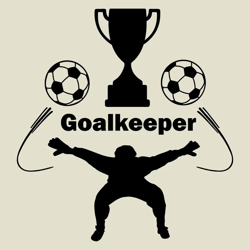 Torwart oder Torwart Schattenfigur Torwart