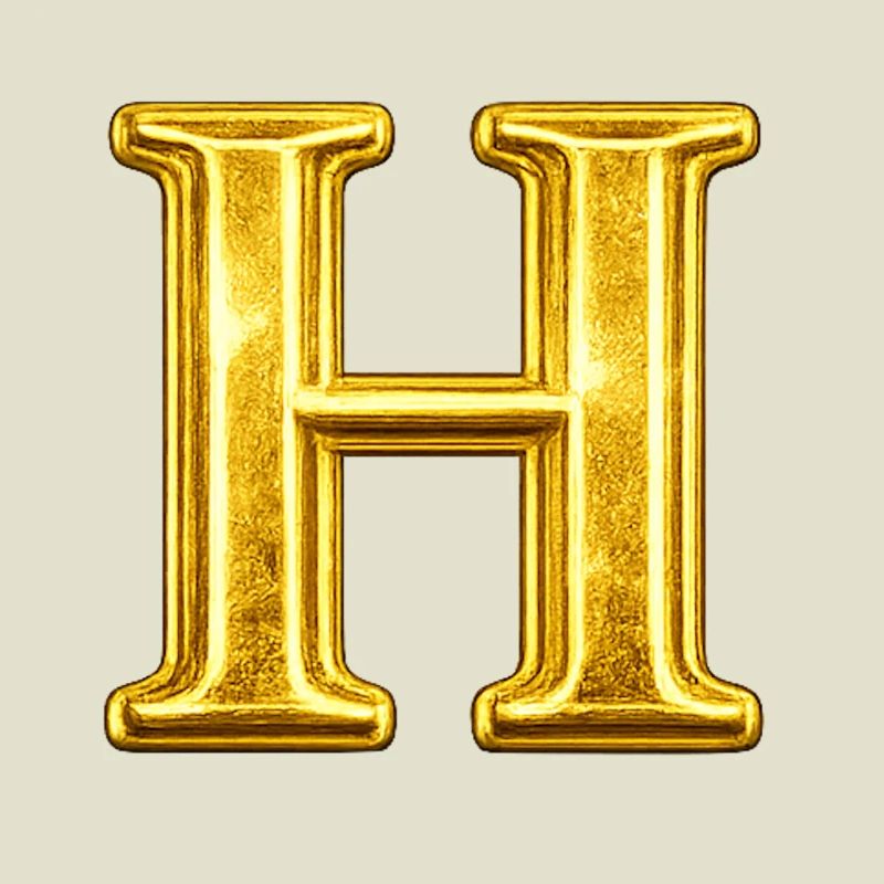 Goldenes H Monogram