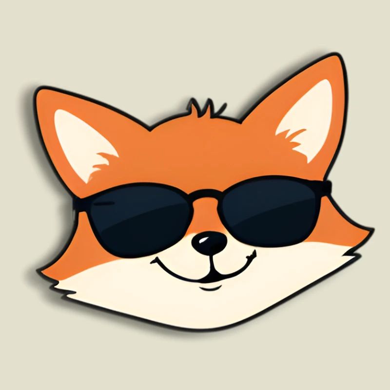 Sun Fox with Sunglasses