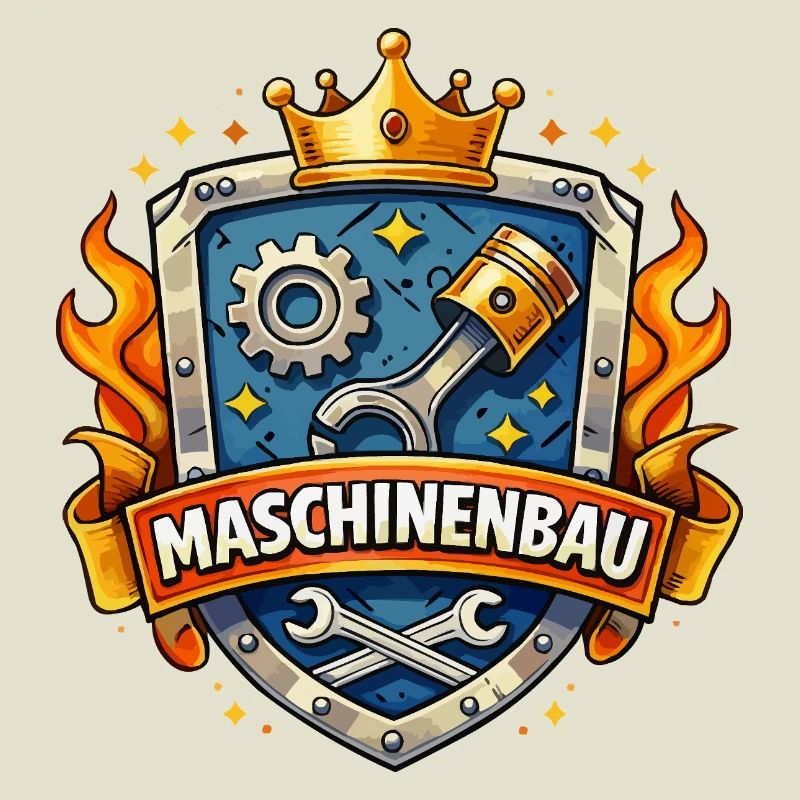 Mechanical Engineering King's Crown Shield