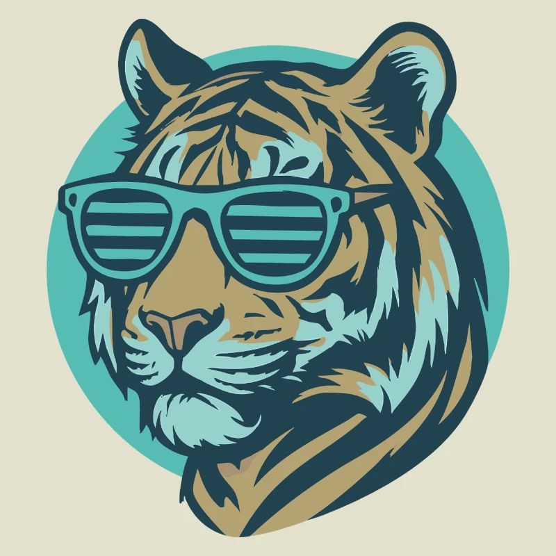Tiger mit Sonnenbrille Pop Art
