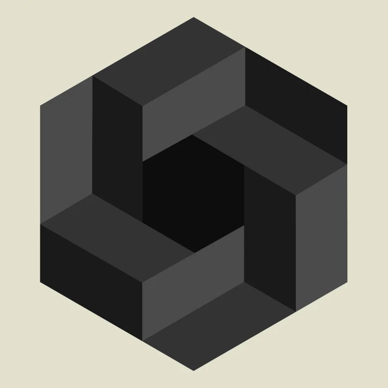 Abstract Geometric Pattern in Grayscale