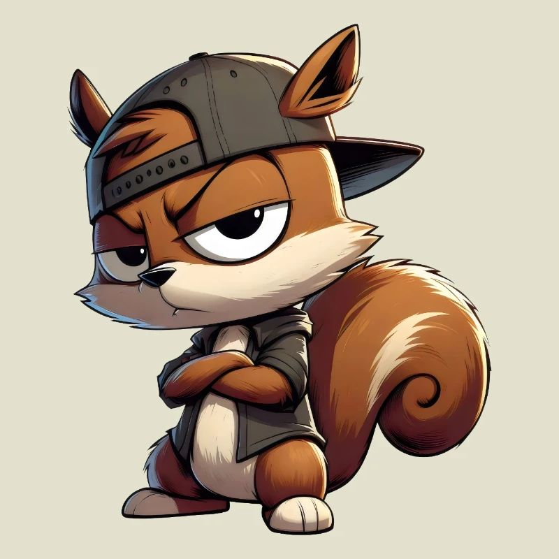 Squirrel Hiphop Cap