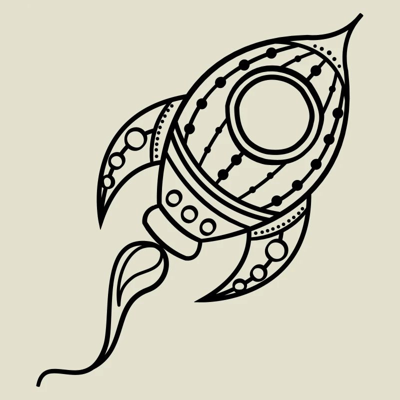 Fusée Doodle Voyage dans l’espace