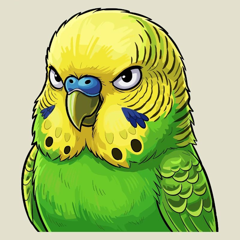 Jaune vert perruche vibrant