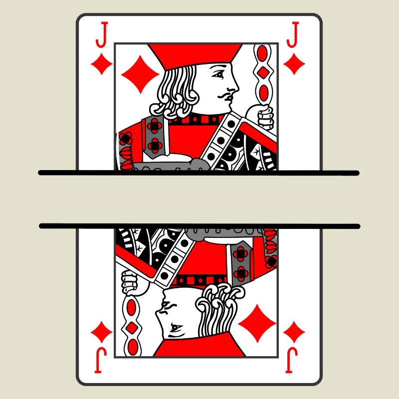 Playing card diamonds farmer with banner space