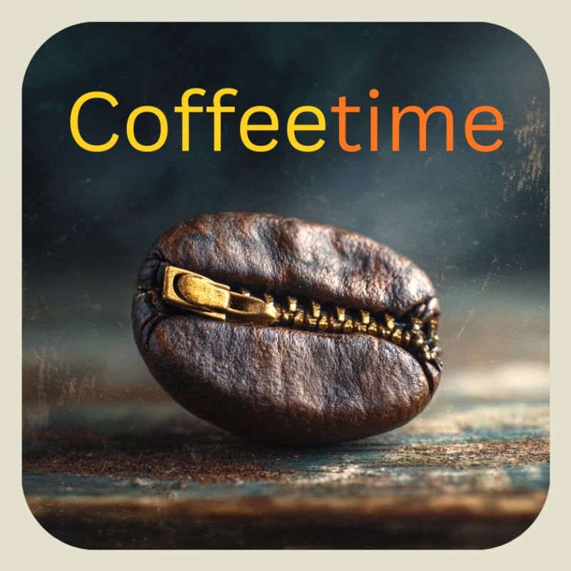 Coffeetime Grain de café avec fermeture éclair