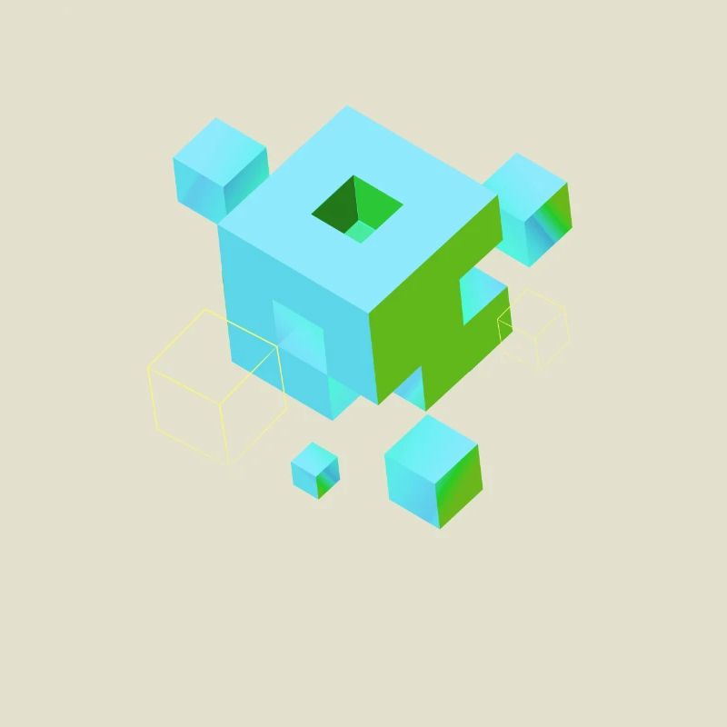 cube pixel 3d nerd game mind craft Rubix Zauber