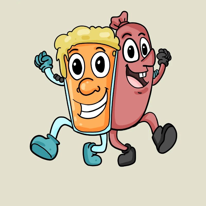 Bier und Wurst Grillen Grillwurst