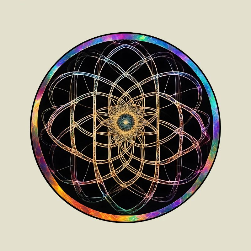 Rainbow Mandala Circle Pattern