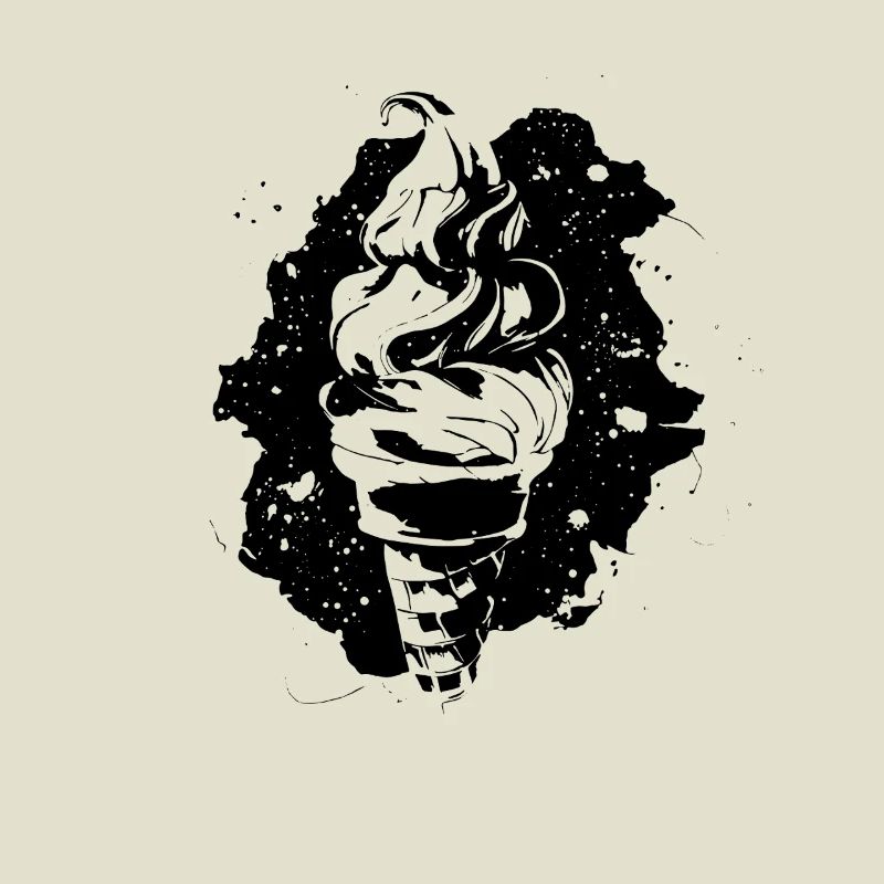 Dessin de crème glacée molle
